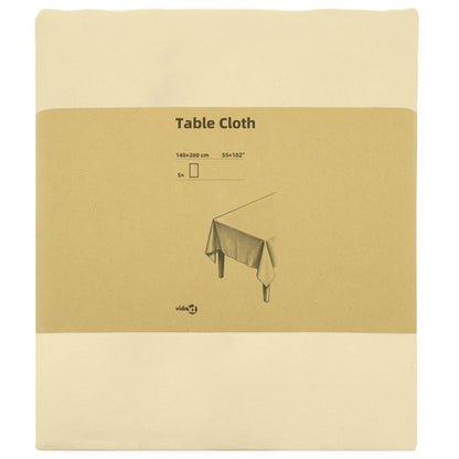 Table Cloth 5 pcs Cream White Polyester