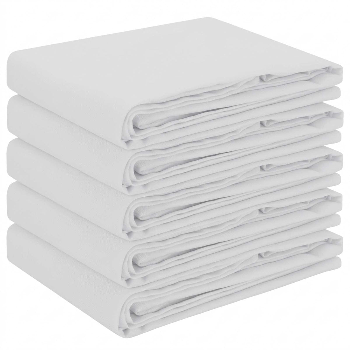 vidaXL Table Cloth 5 pcs White 140 x 260 cm Polyester Rectangular 2