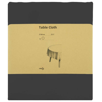 vidaXL Table Cloth 5 pcs Round Dark Grey Ø 180 cm Polyester 3