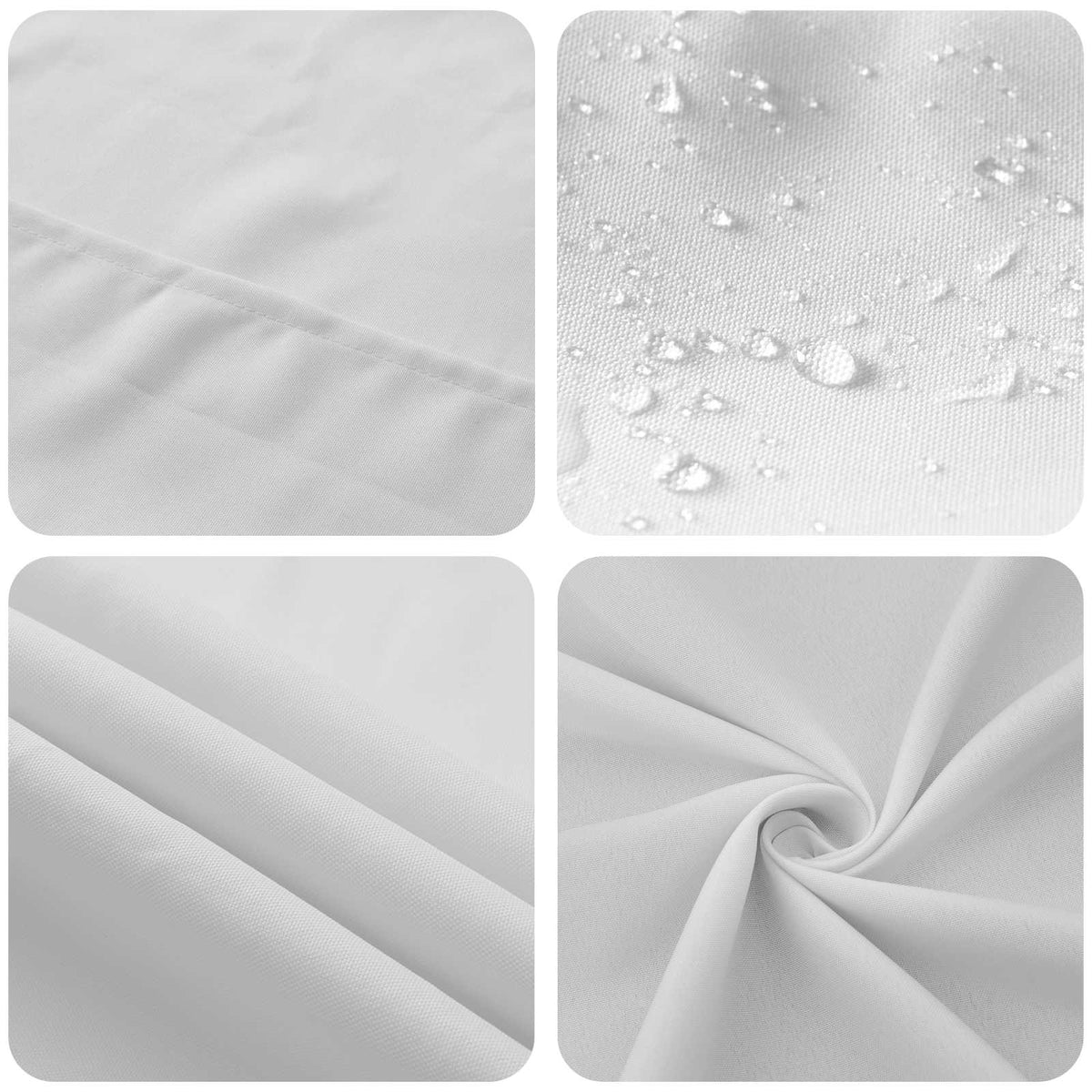 vidaXL Table Cloth 5 pcs White Dia. 180 cm Polyester Round 6