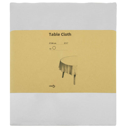 Table Cloth Polyester Rectangular 5 White Ø 180 cm