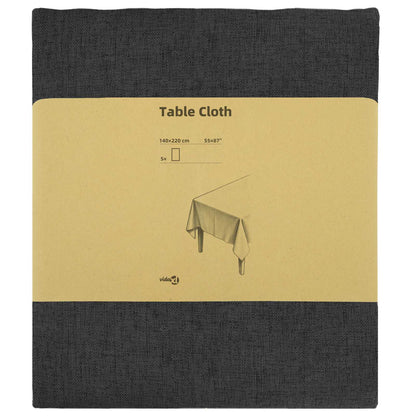 Table Cloth Rectangular 5 Dark grey 140 x 220 cm