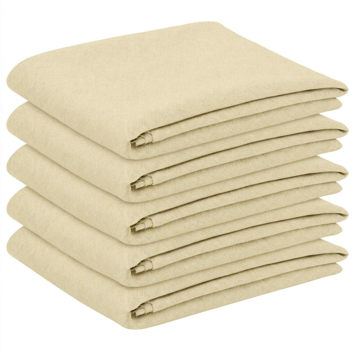 vidaXL Table Cloth 5 pcs Rectangular Cream White 140 x 220 cm 2
