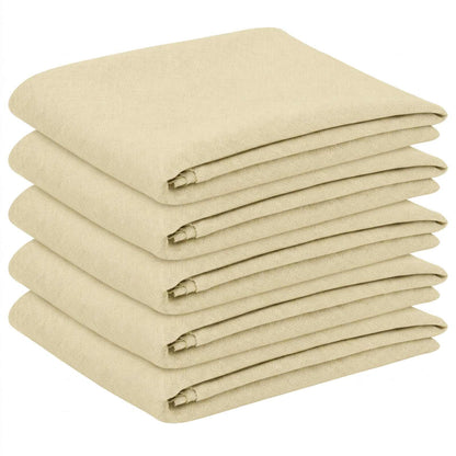 vidaXL Table Cloth 5 pcs Rectangular Cream White 140 x 220 cm 2