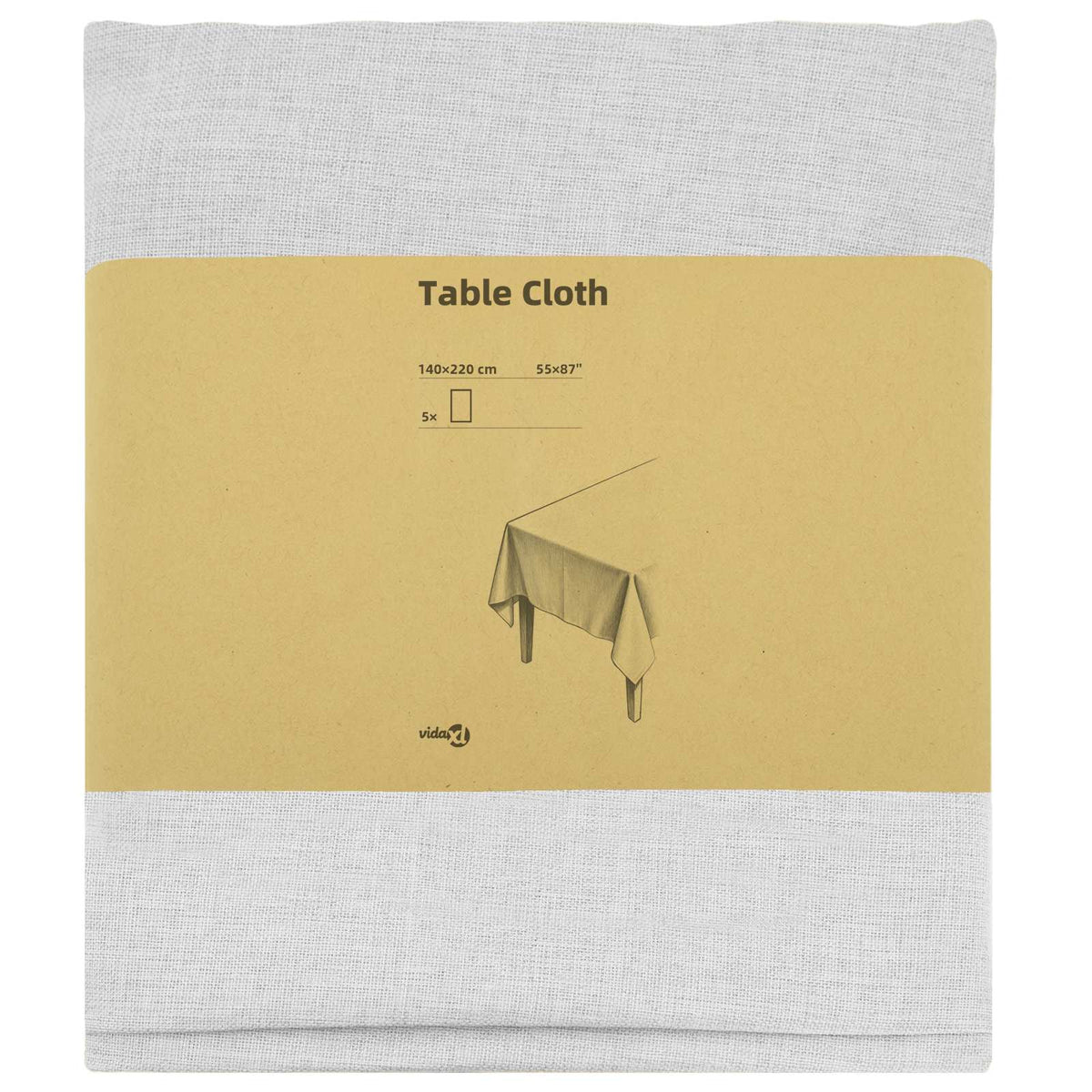 Table Cloth 5 pcs Rectangular White