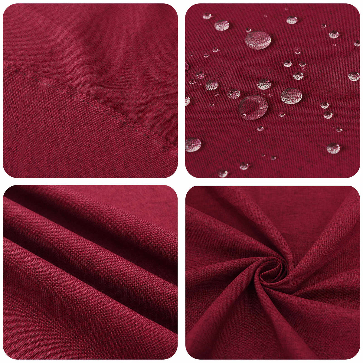 vidaXL Table Cloth 5 pcs Wine Red 140 x 260 cm Rectangular 6