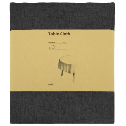 Table Cloth 5 pcs Round Dark Grey