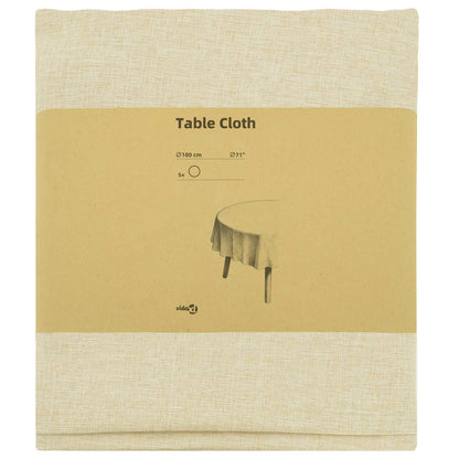 Table Cloth 5 pcs Round Cream White