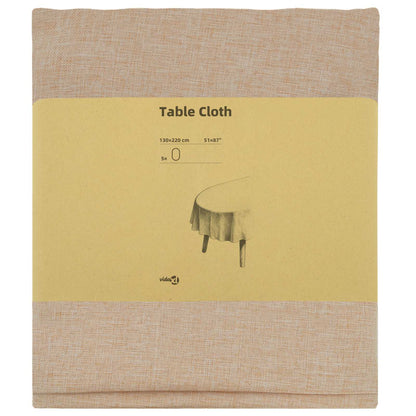 Table Cloth 5 pcs Oval Beige