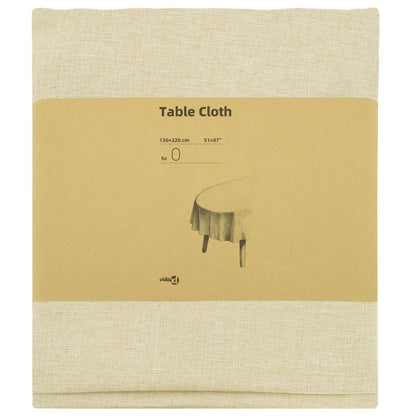 Table Cloth 5 pcs Oval Cream White
