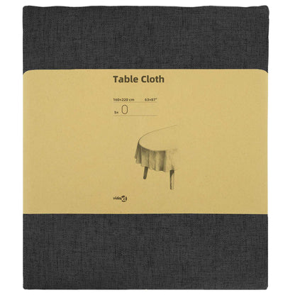 Table Cloth Rectangular 5 Dark grey 160 x 220 cm