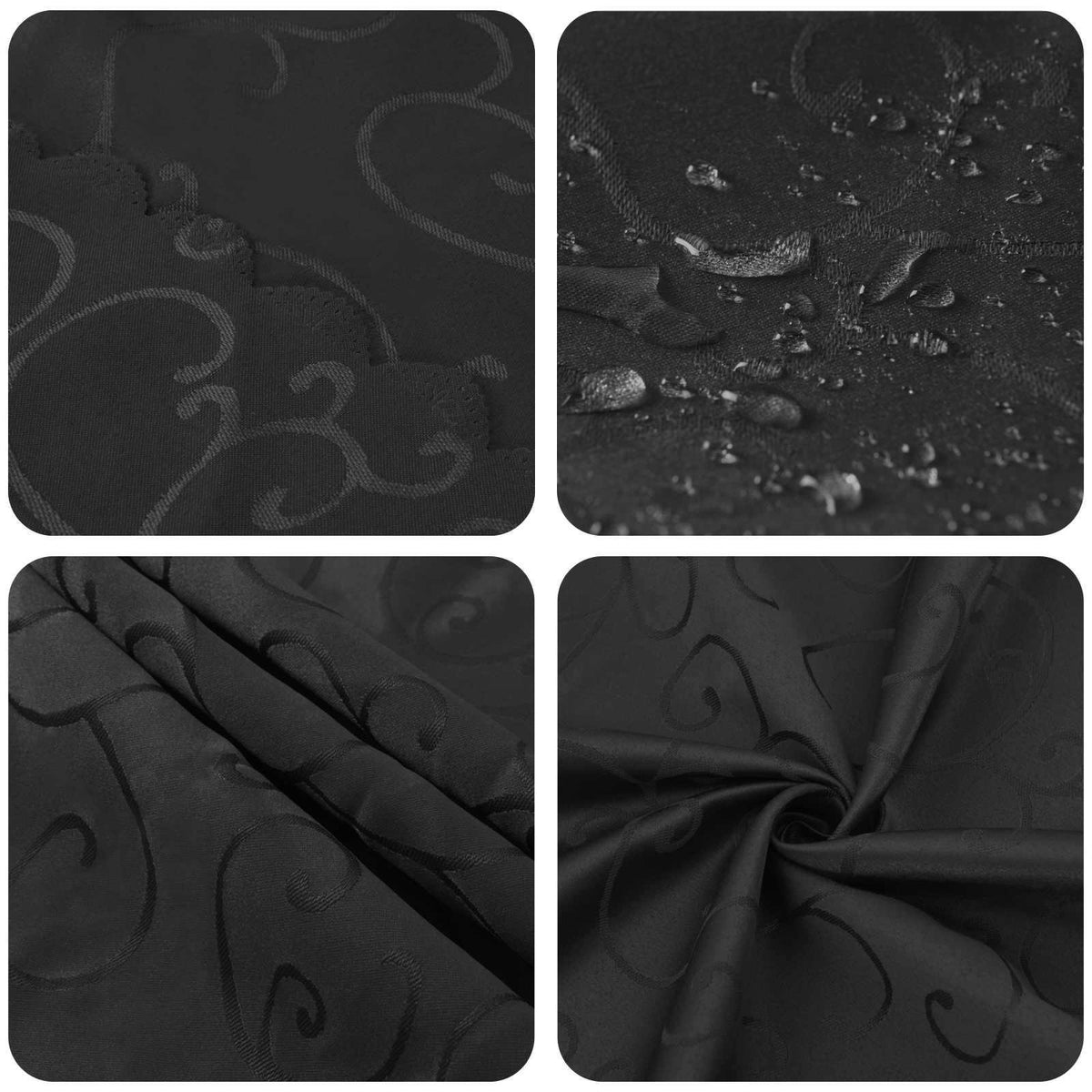 vidaXL Table Cloth 5 pcs Rectangular Dark Grey 140 x 260 cm 6
