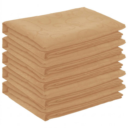 vidaXL Table Cloth 5 pcs Rectangular Beige 140 x 260 cm 2