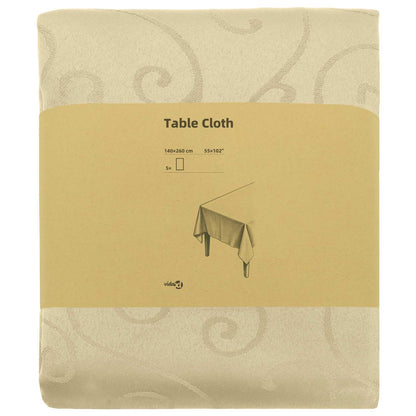 Table Cloth 5 pcs Rectangular Cream White