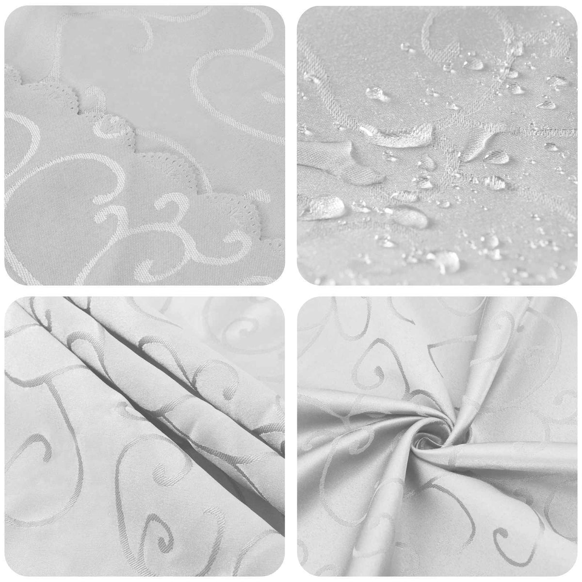 vidaXL Table Cloth 5 pcs Rectangular White 140 x 260 cm 6