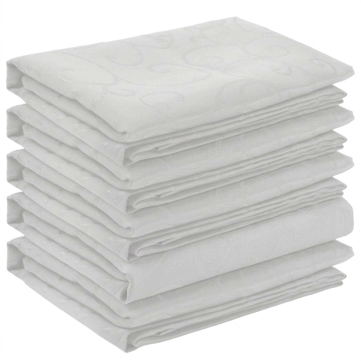 vidaXL Table Cloth 5 pcs Rectangular White 140 x 260 cm 2