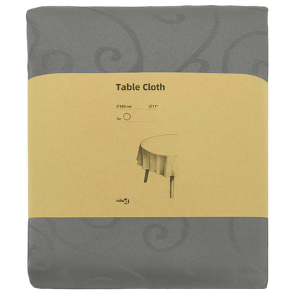 Table Cloth Rectangular 5 Light grey Ø 180 cm