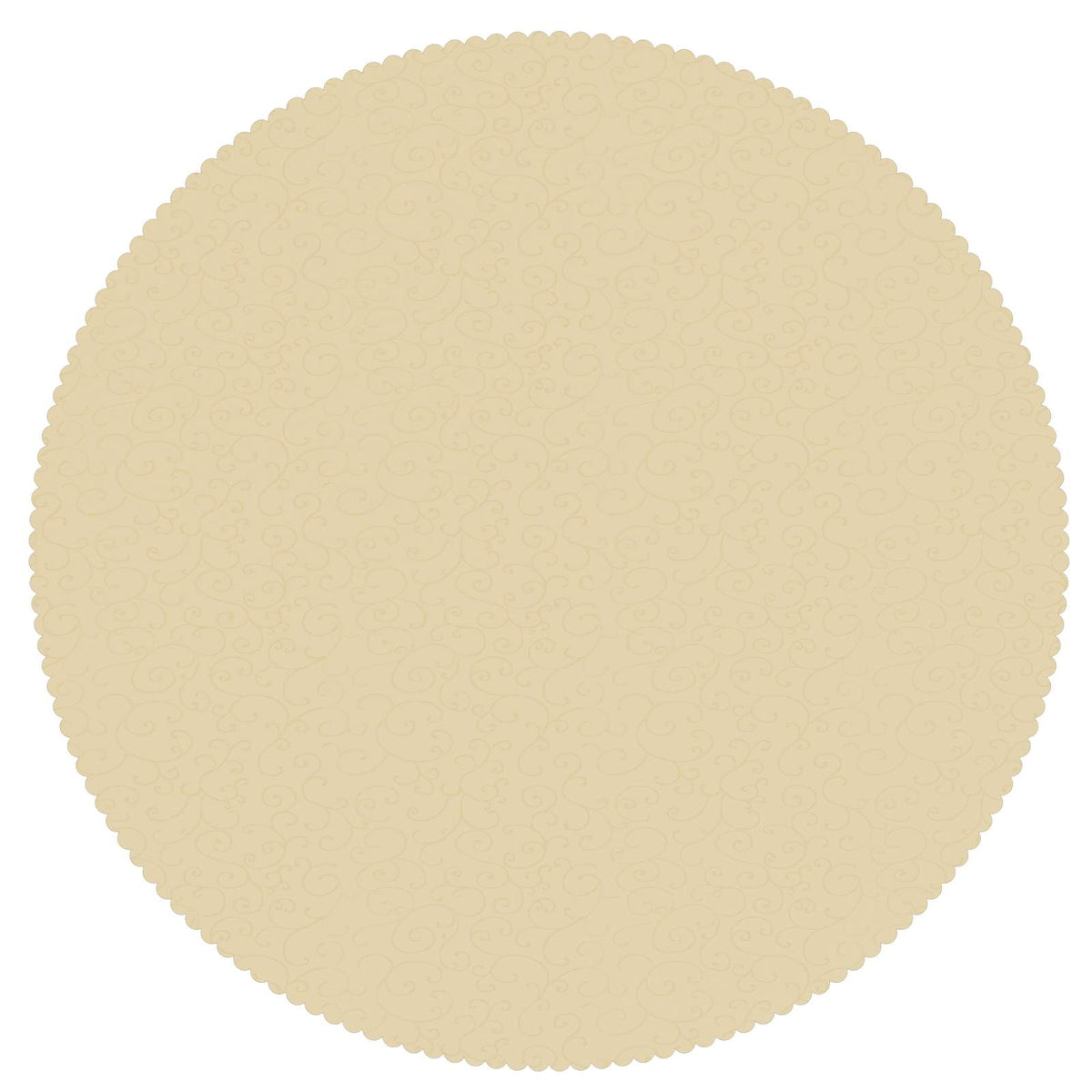 Table Cloth 5 pcs Round Cream White