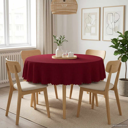 vidaXL Table Cloth 5 pcs Wine Red Dia. 180 cm Round 1