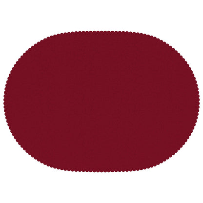 Table Cloth 5 pcs Oval Wine Red