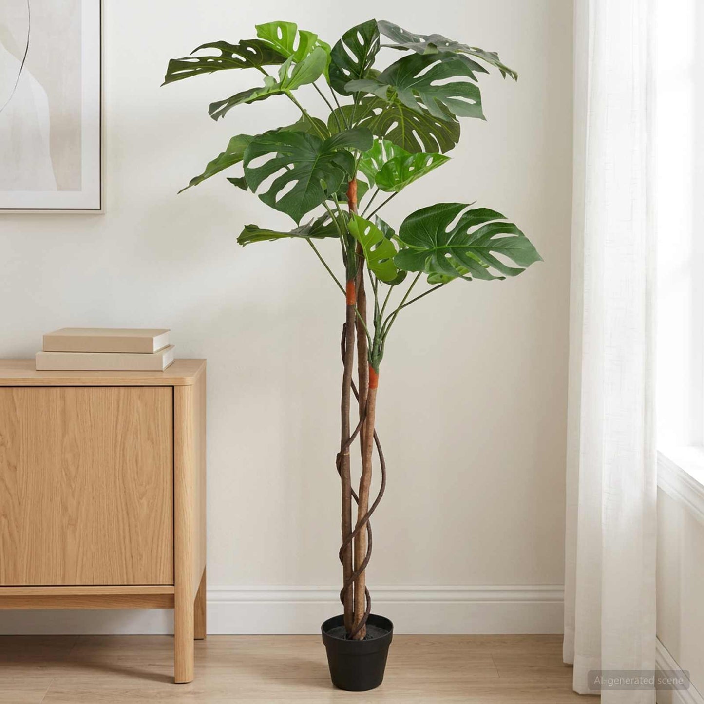 vidaXL Artificial Monstera Plant Green 94 x 18 x 170 cm 1