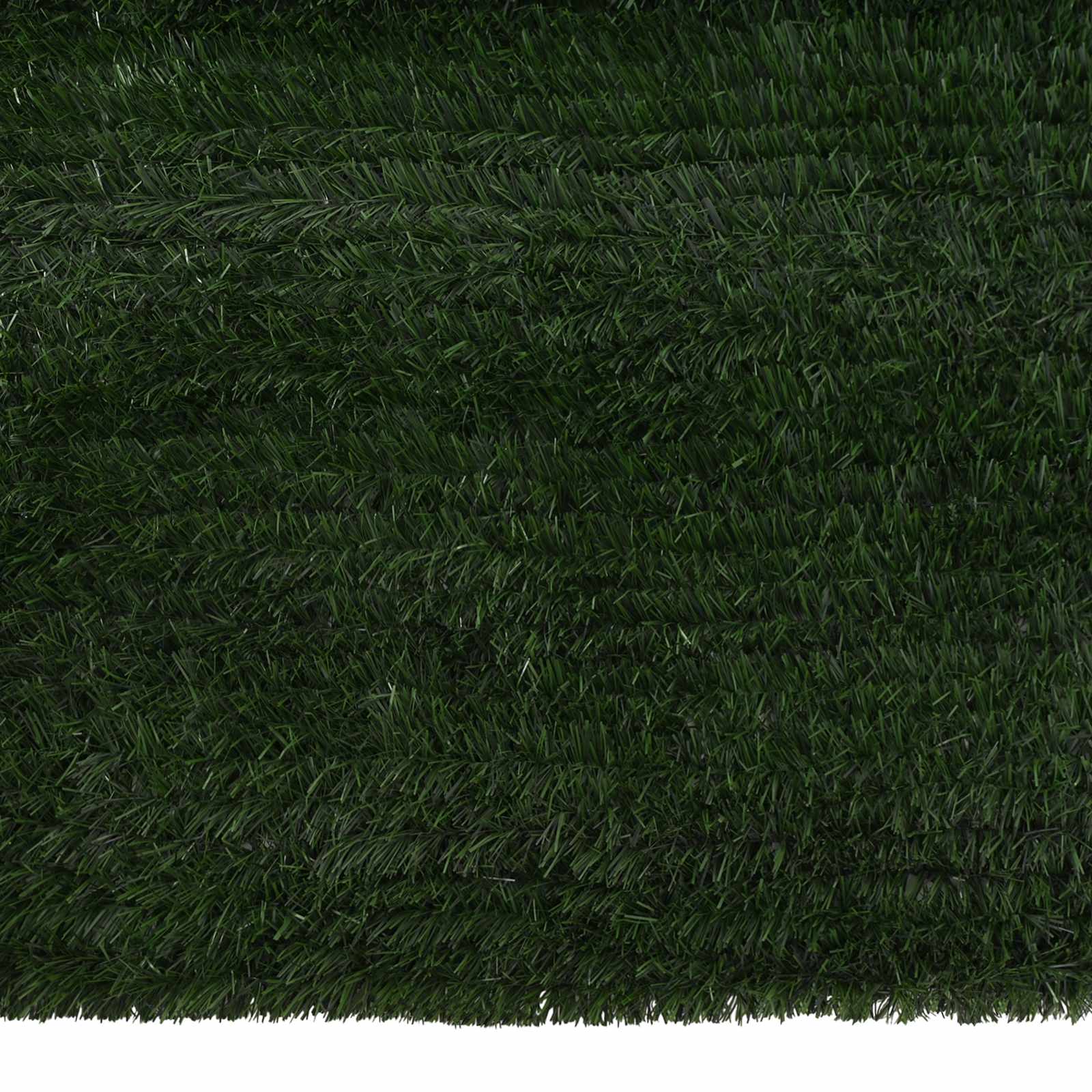 vidaXL Artificial Fence Dark Green 1 x 6 m PVC and Steel 4