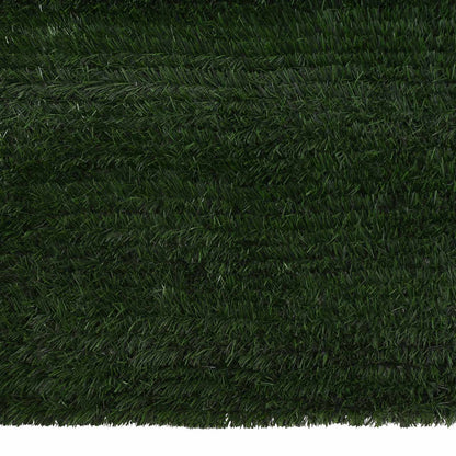 vidaXL Artificial Fence Dark Green 1 x 6 m PVC and Steel 4