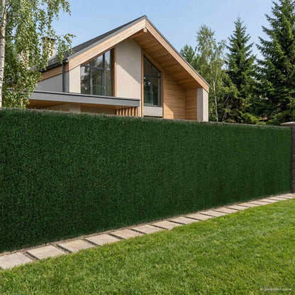 vidaXL Artificial Fence Dark Green 1 x 6 m PVC and Steel 1