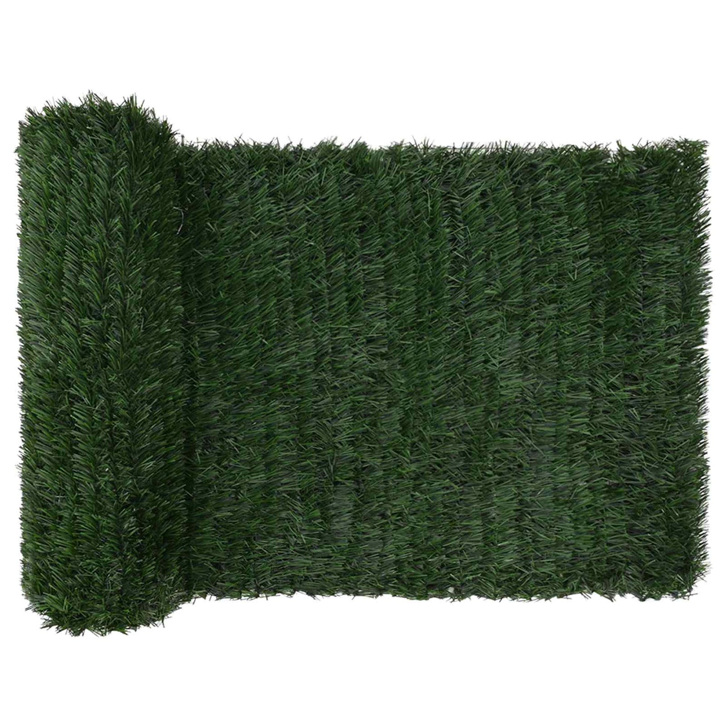 vidaXL Artificial Fence Dark Green 1 x 6 m PVC and Steel 2