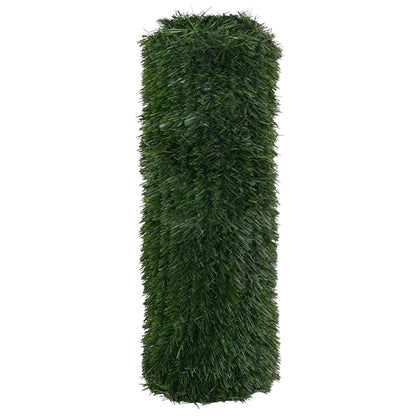vidaXL Artificial Fence Dark Green 1 x 6 m PVC and Steel 3