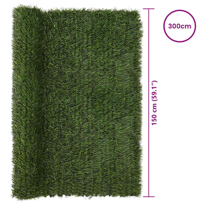 vidaXL Artificial Fence Light Green 1.5 x 3 m PVC and Steel 6