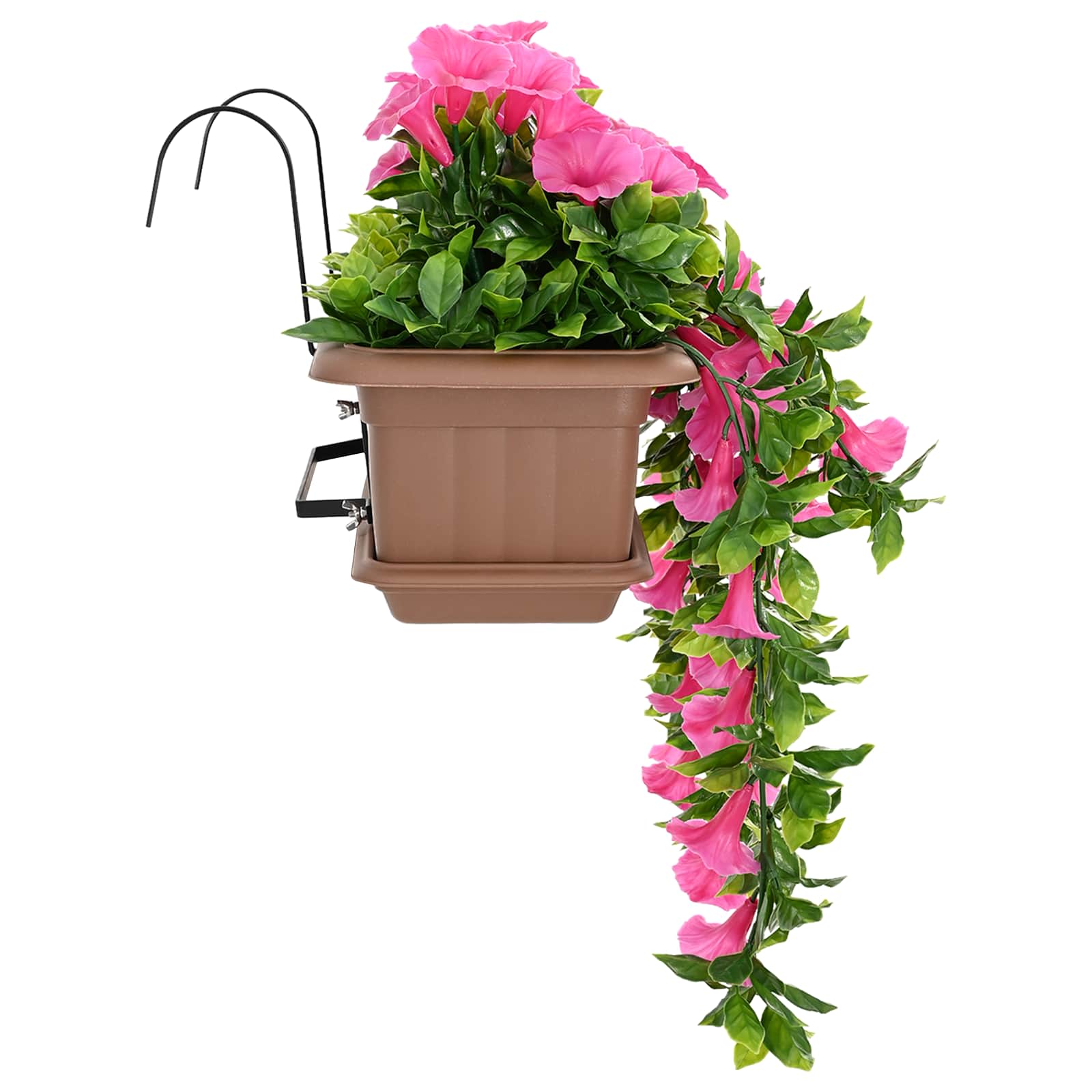 vidaXL Artificial Flowers Purple Red 55 x 20 x 55 cm PE and Steel 4
