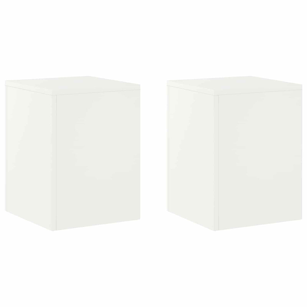 vidaXL Plant Stand 2 pcs White 30 x 30 x 40 cm Steel 2