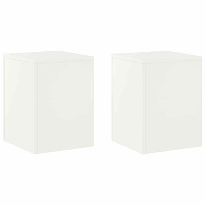 vidaXL Plant Stand 2 pcs White 30 x 30 x 40 cm Steel 2