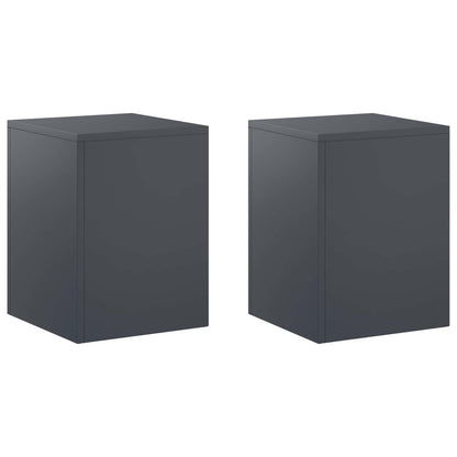 vidaXL Plant Stand 2 pcs Anthracite 30 x 30 x 40 cm Galvanised Steel 2