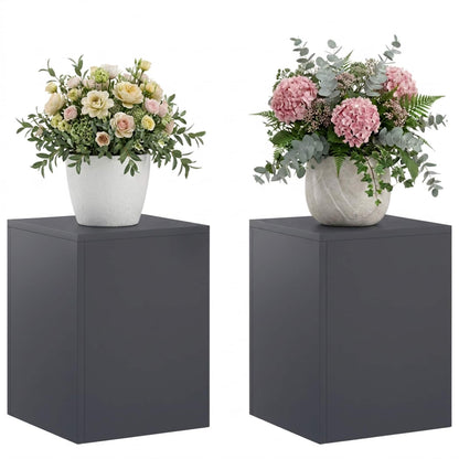 vidaXL Plant Stand 2 pcs Anthracite 30 x 30 x 40 cm Galvanised Steel 3