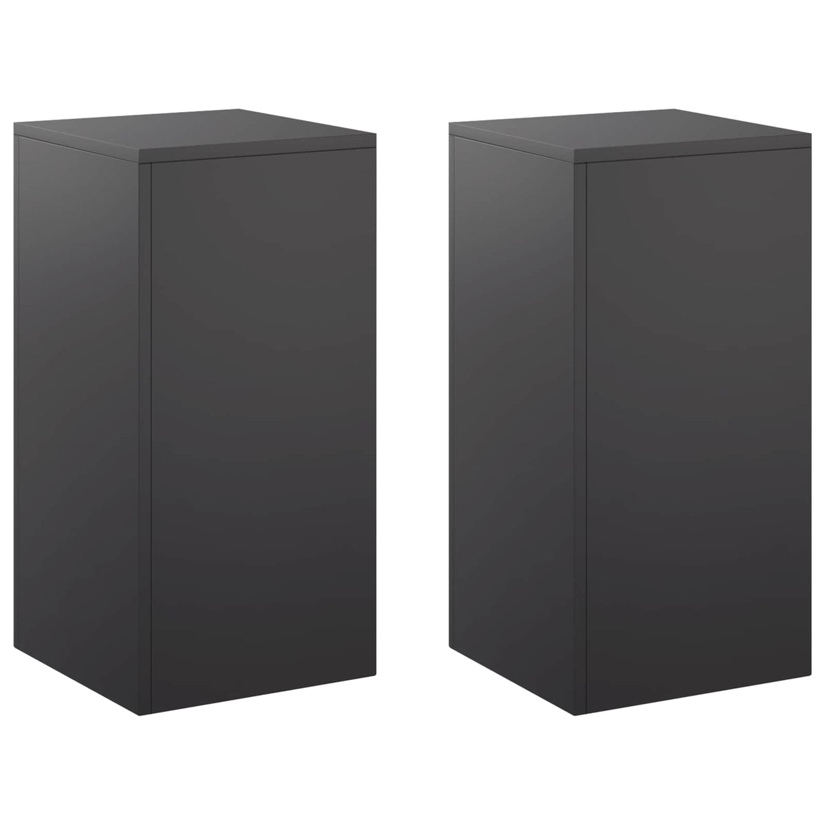 vidaXL Plant Stand 2 pcs Black 30 x 30 x 60 cm Steel 2
