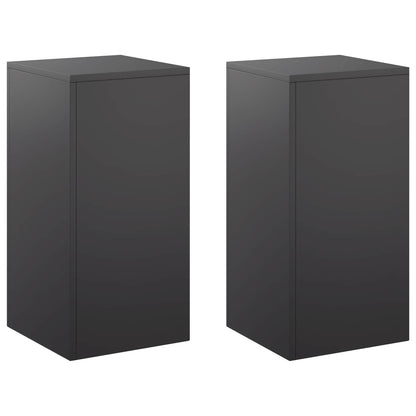 Plant Stand 30 x 30 x 40 cm Steel Black 2x (30 x 30 x 60 cm)
