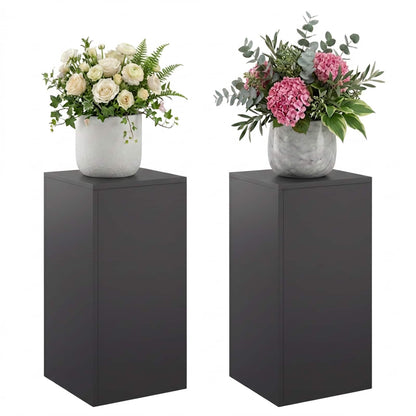 Plant Stand 30 x 30 x 40 cm Steel Black 2x (30 x 30 x 60 cm)
