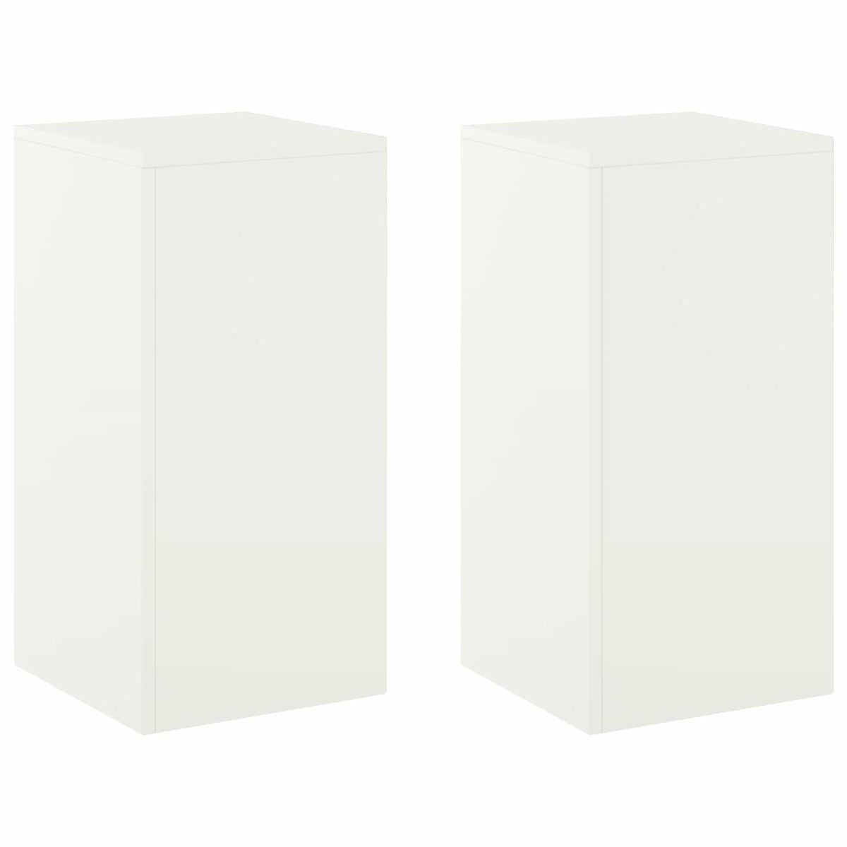 Plant Stand 30 x 30 x 40 cm Steel White 2x (30 x 30 x 60 cm)