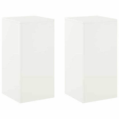 Plant Stand 30 x 30 x 40 cm Steel White 2x (30 x 30 x 60 cm)