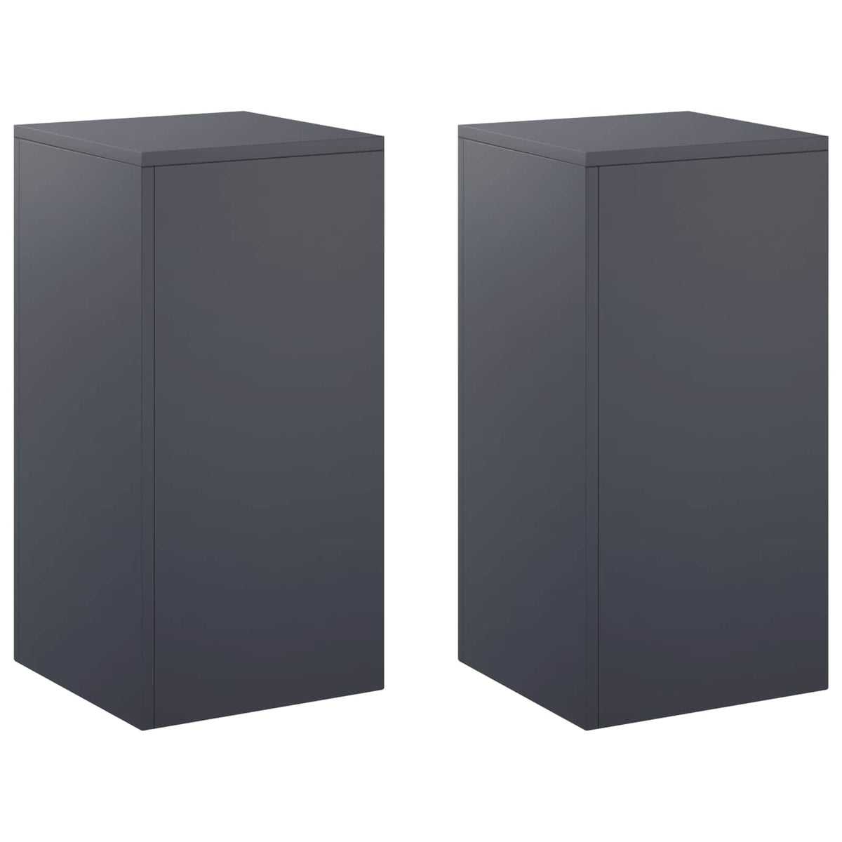 vidaXL Plant Stand 2 pcs Anthracite 30 x 30 x 60 cm Galvanised Steel 2