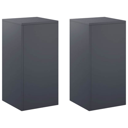 vidaXL Plant Stand 2 pcs Anthracite 30 x 30 x 60 cm Galvanised Steel 2
