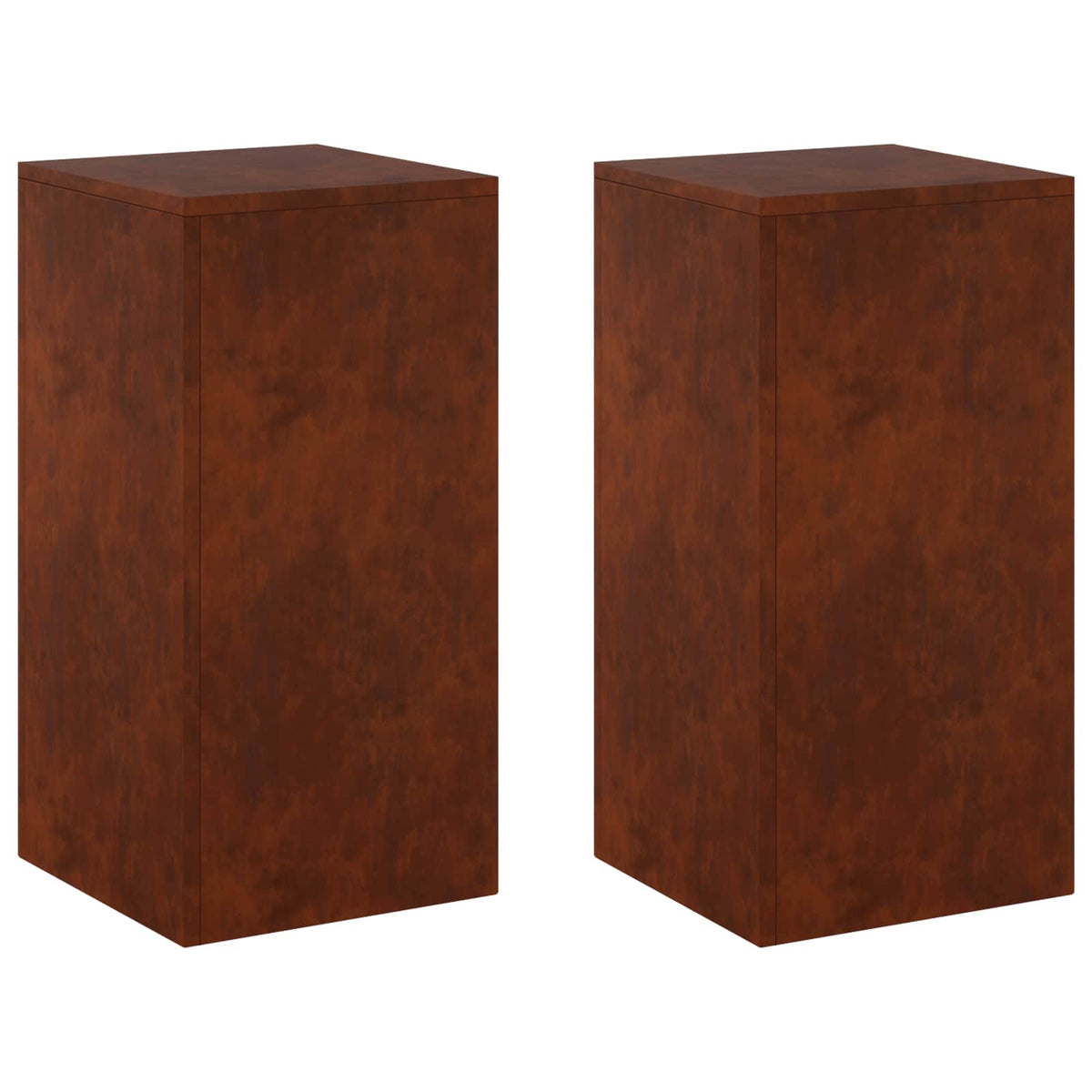 vidaXL Plant Stand 2 pcs Rusty 30 x 30 x 60 cm Weathering Steel 2