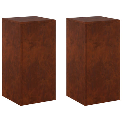 vidaXL Plant Stand 2 pcs Rusty 30 x 30 x 60 cm Weathering Steel 2