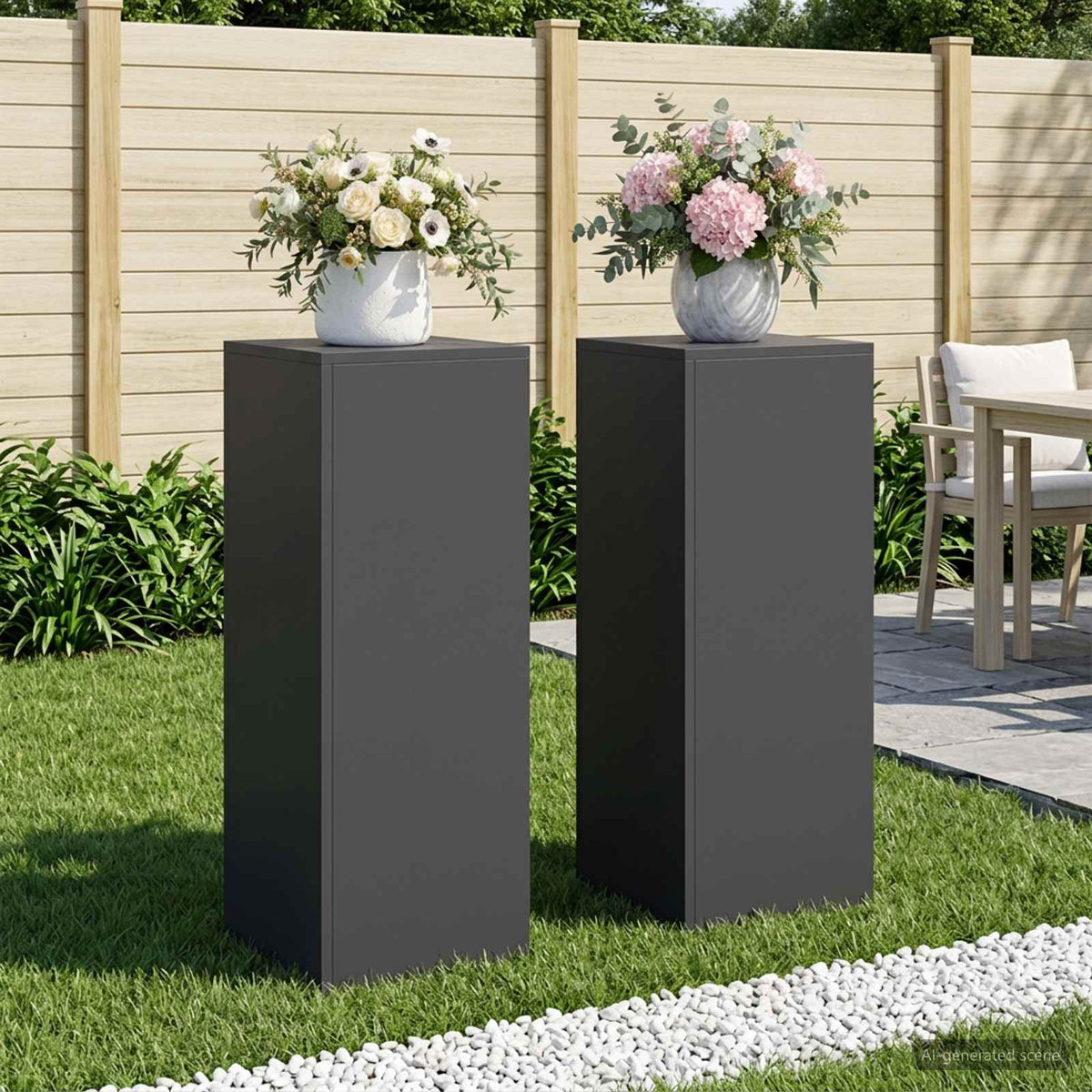 vidaXL Plant Stand 30 x 30 x 40 cm Steel Black