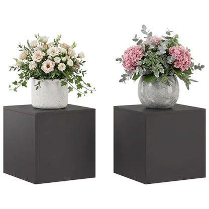 Plant Stand 30 x 30 x 40 cm Steel Black 2x (40 x 40 x 40 cm)