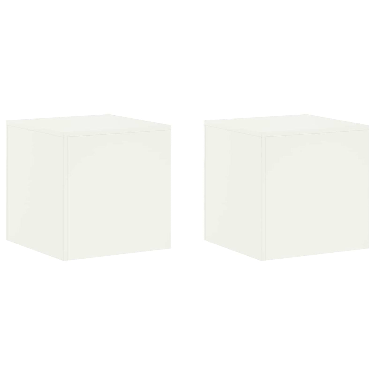 Plant Stand 30 x 30 x 40 cm Steel White 2x (40 x 40 x 40 cm)