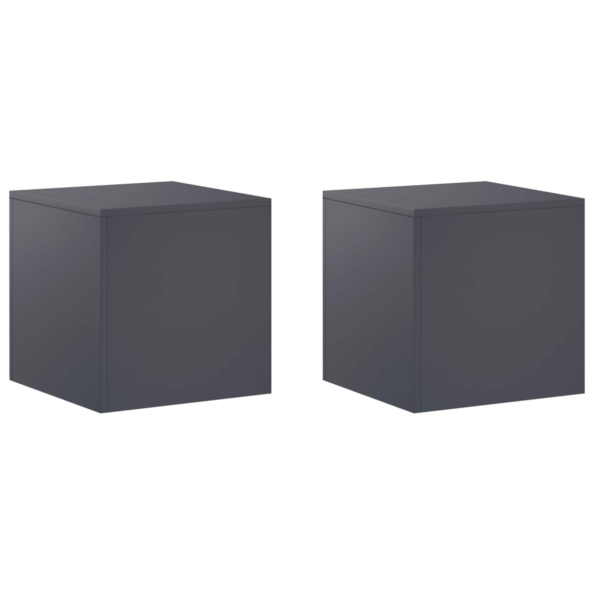 Plant Stand 2 pcs 24 x 24 x 35 cm Steel Anthracite 2x (40 x 40 x 40 cm)