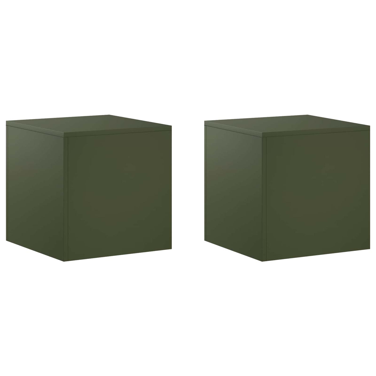 Plant Stand 2 pcs 30 x 30 x 40 cm Steel Olive green 2x (40 x 40 x 40 cm)